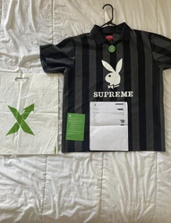 Supreme Playboy Soccer Jersey (SS18) - 100% Authentic - GREAT CONDITION - Large. Zero Flaws / No Stains / No Cracking...