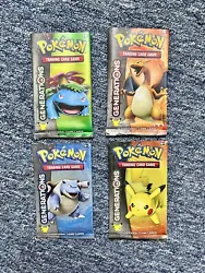 Pokemon TCG Generations EMPTY Booster Packs (All 4)You are buying all 4 packs, they are opened and empty. *NO CARDS...