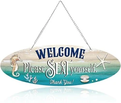 Features:Convenient to hang: T is a rope on the sea horse and scallop beach wall decor, thus it is convenient for you...