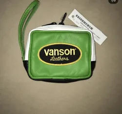 NWT Supreme NY Vanson Leathers Green Logo Patch Wrist Waist Bag SS17 100% AUTHENTIC.