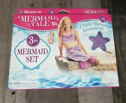Kids Girls Swim able Mermaid Tail Swimming Bathing 3 Piece Bikini Set Sz M 7-9. Condition is New with tags. Shipped...