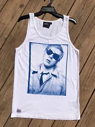 NWOT WESC White T-Shirt Size Men’s Small Andy Warhol Limited edition Rare Blue. Shipped with USPS First never worn....