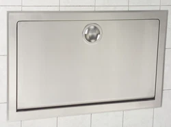 KOALA KARE Baby Bear Stainless Steel Horizontal-Folding Recessed Changing Station Mod. The contoured changing surface...