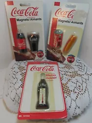 Vintage Lot Of 3 Packs Of Mini Coca Cola Fridge MAGNETS Collectable. Condition Is New Unopened. Check Pictures For...
