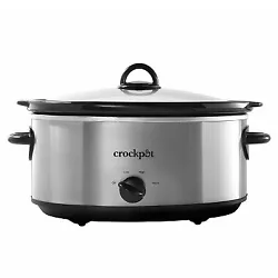 •Serves 8+ people •7qt capacity •HIGH/LOW/WARM settings •Removable oval stoneware •Dishwasher-safe stoneware...