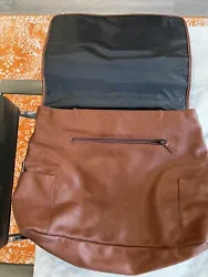 MICHE Distressed Leather Brown Postal Messenger Bag Laptop Briefcase Saddlebag very nice barely ever used luxurious bag.