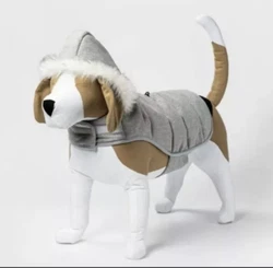 Boots & Barkley X-Small Fur Hooded Pet Apparel Vest New.