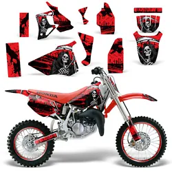 Graphic Kit for Honda: CR80 (1996-2002). Kit: covers both sides of bike -- Shrouds (2) Fenders (front/rear),Fork Guards...