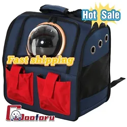 The cat carrier bag includes 2 storage bags in the front for storing pet supplies and more. Foldable design for easy...