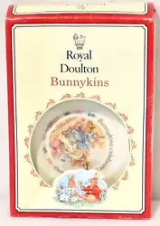 Royal Doulton Bunnykins 2 Piece Christening Gift Set. Plate and Handled Mug. Classic Nurseryware.