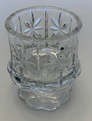 Floral Design Glass Cup dimensions are 3 1/2 inches tall by 2 1/2 inches wide!