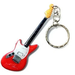 Magnifique porte-clés inspiré de la Fender Mustang jouée par le légendaire Kurt Cobain (Nirvana). En acier, avec...