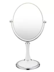 Double sided tabletop mirror-It illuminates and reflects at actual size and 3x magnification. Smart Swivel Vanity...
