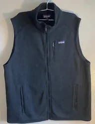 Patagonia Mens Size XL Better Sweater Full Zip VEST Black Zip Pockets EUC 51884.
