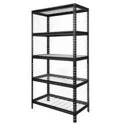 This garage storage rack is easy to assemble with a rivet lock design requiring no nuts or bolts. Included are five...