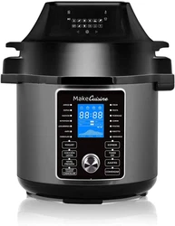 MakeCuisine TOPCHEF 2in1 Marmite électrique à pression programmable et four à air chaud Airfryer, acier et noir, 5,6...