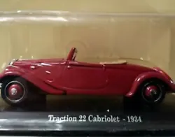 Année : 1934. Modèle : Traction 22 cabriolet. Voiture de collection : Citroën.