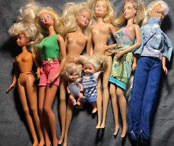 Huge Lot Of Vintage Barbies Babies & Vintage Clothes Great Lot!. Condition is 