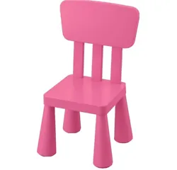 IKEA MAMMUT Childrens chair, indoor/outdoor/pink.