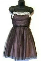 Starry Night CT Prom Wedding Quinceanera Formal Dress Sz 7. Shipped with USPS Priority Mail. Black glitter covered...