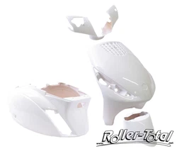 Jeu de carénages blanc Piaggio ZIP 2000 2 et 4 temps 4 pièces.
