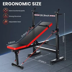 Includes1 VIBESPARK Olympic Weight Bench, and1 Weight Lifting Rack for full body strength training, such as Flat Bench...