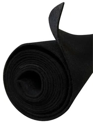 POLYMAT BACKED CARPET. 4 ROLLS OF 10FT EACH FOR A TOTAL OF 40 foot long by 3.75 foot wide BLACK carpet. COLOR: JET...