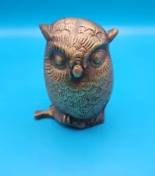 Vintage Brass Plated Owl 3