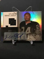 2006 SPX Michael Huff Auto Rookie Jersey! /1650 Raiders RC . Condition is Very Good. Shipped with USPS Priority Mail.