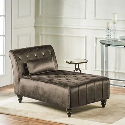 MODERN GLAM STYLE: Our chaise lounge showcases elegantly turned legs and jewel-like colors that pair seamlessly with...