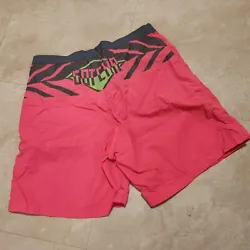 Selling VTG 80s Gotcha Swim Trunks Mens Size 30 32 Neon Retro Pocket Surf Board Shorts. Has a pocket on the inside (See...