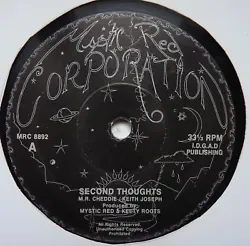 10 Sorti en 1996 sur le Label Mystic Red Corporation (UK). Pressage Original, Ref: MRC 8892. A1 - Second Thoughts. B1 -...