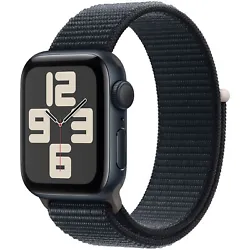 Apple Watch SE GPS (2023) Midnight Aluminium Bracelet Sport Loop Midnight 40 mm - Montre connectée - Aluminium -...