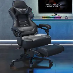 For increased durability, the five-star foot can hold up to 330 lbs or more. ELECWISH Gaming Chair Leather PU Office...