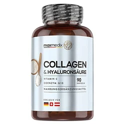 ●Haute Concentration de Collagène Marin Hydrolysé et Acide Hyaluronique - Notre complément maxmedix contient 1200...