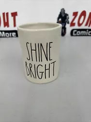 Rae Dunn “Shine Bright” Desk Organizer Container Holder Ceramic Mug Cup.