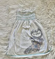 Del Sol Girls Youth Dress Sun Cover Up Beach Floral Size Small St. Kitts White. Excellent condition Straps are...