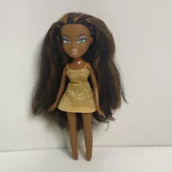 2003 Bratz Formal Funk Sasha Doll w/ Yellow Dress in good pre-owned condition.