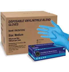 【Gloves Disposable Latex Free, Powder Free】The skin-friendly nitrile-vinyl gloves are very comfortable to wear....