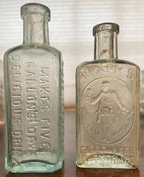 2 Antique KNAPP and HIRES ROOT BEER EXTRACT Bottles. Bottles are in good condition, they do have haze and stain from...