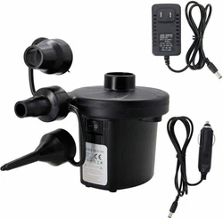 The air pump with 3 sizes of nozzles can fit most inflatable, such as air mattress, sofa, inflatable rafts, airbeds,...
