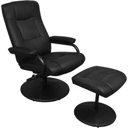 This artificial leather TV armchair, complete with a foot stool, combines style and functionality. The set has a strong...