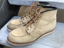 Red Wing Heritage 8173 Hawthorne Abilene Sand Mens Suede Moc Toe Boots 12. The boots are used and have some light...