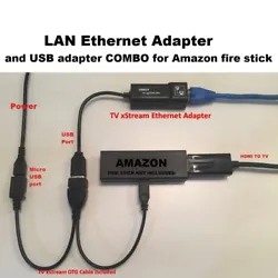 TV xStream USB Ethernet LAN adapter for Amazon Fire Stick (2nd Gen) or Fire TV (3rd Gen) or 4K Firestick. Step 2 -...