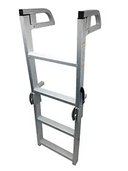 Item Description This is aluminum boarding 4-step folding ladder that is easy to use and store. Mount and removes...