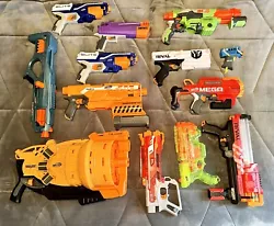 This Nerf Gun Lot includes 13 different models, including The Judge, Rival XVII-3000, and Demolisher 2 In 1, among...