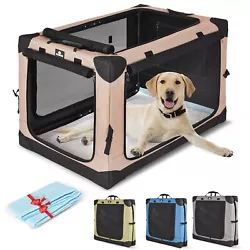 👍【STURDY AND LIGHTWEIGHT】: Foldable dog crate is made of strong and lightweight steel pipes. You will get a a...