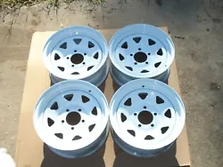 14 X 6 5 lug 5 on 4.5 lug pattern 1870 lb rated trailer wheel. ###### THE PRICE IS FOR [4] WHEELS A SET ###########.
