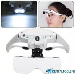 5 Lens Dentist Magnifying Loupes Binocular Loupe in Dental Glass with Led Lighthouse. 5-magnification head magnifier...