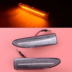 (Pair Clear LED Side Marker Blinker Light Turn Signal Lamp fit for Jaguar X-Type 2002-2009. Item included: 1 x pair of...